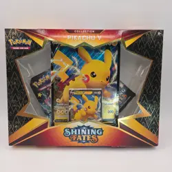 Pokemon TCG Shining Fates Pikachu V Collection Box Card Set Sealed - Image 1