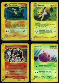Pokemon SKYRIDGE 4 Reverse Holo Card Bundle Jolteon Venonat Houndour Aerodactyl - Image 1
