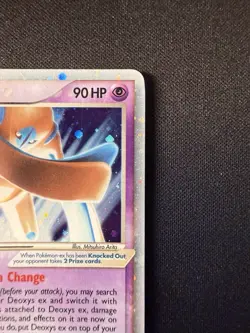 Deoxys ex Defense Forme 99/107 EX Deoxys Ultra Rare Holo Pokemon Card DMG - Image 3