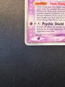 Deoxys ex Defense Forme 99/107 EX Deoxys Ultra Rare Holo Pokemon Card DMG - Image 4