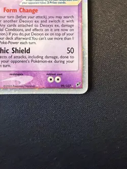 Deoxys ex Defense Forme 99/107 EX Deoxys Ultra Rare Holo Pokemon Card DMG - Image 5