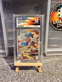 Pokemon TCG Journey Together Lycanroc Illustration Rare Card 166/159 ACE 10 - Image 1