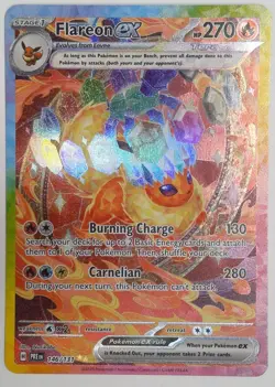 Pokemon TCG Flareon EX Prismatic Evolutions Holo Card 146/131 SV nm - Image 1