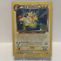 Pokemon Dark Ampharos TCG Neo Destiny Card 1/105 Unlimited Holo Rare - Image 1