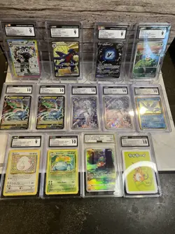 GEM MINT AND MINT Graded Pokemon Card Lot of 13 Card Slabs - Image 1