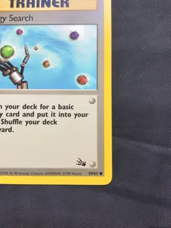 Pokemon Cards: Fossil 1st Edition Common: Energy Search 59/62 - Image 4