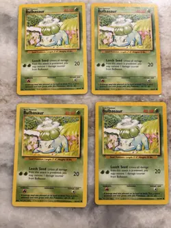 Bulbasaur 44/102 Pokemon Base Set WOTC Vintage 8 Card Lot - Image 3