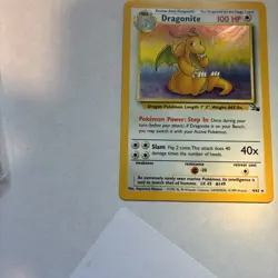 Pokemon TCG Dragonite Holo Rare Card 4/62 Fossil 1999 - Image 3