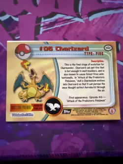 1999 Topps Pokemon Charizard #06 Non Holo MINT FREE SHIP 📦 free mystery card - Image 2