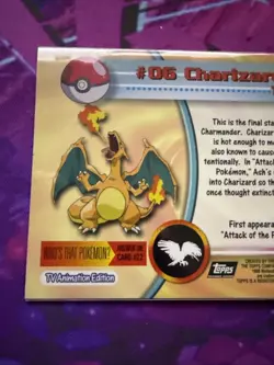 1999 Topps Pokemon Charizard #06 Non Holo MINT FREE SHIP 📦 free mystery card - Image 4