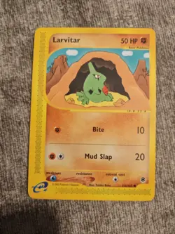 Pokemon TCG Larvitar Card #116/165 Expedition Base Set 2002 WOTC Near Mint LP - Image 1
