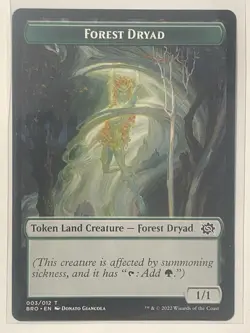 MTG TCG - Forest Dryad 003 Token Borderless BRO - NM (Free Shipping $5+) - Image 1