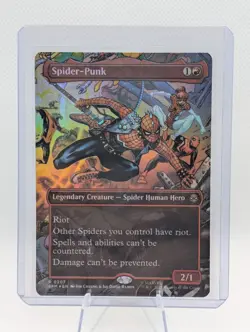 Magic The Gathering Spider-Man Spider-Punk Rare #0207 Borderless Foil - Image 1