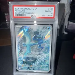 2025 POKEMON JTG EN ARTICUNO ILLUSTRATION RARE PSA 8 - Image 1