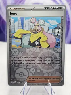 Iono 185/193 Paldea Evolved Reverse Holo NM Pokemon TCG - Image 1