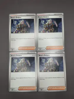 [4x Playset] Boss's Orders 114/132 ME01: Mega Evolution (MEG) Pokemon TCG - Image 1