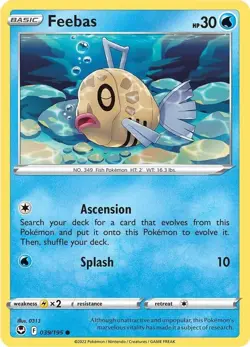 Feebas SWSH12: Silver Tempest 039/195 NM English Pokemon Card - Image 1