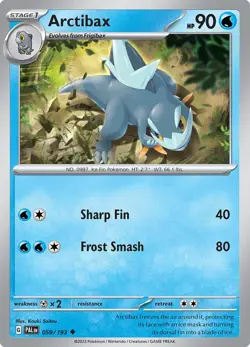 Arctibax SV02: Paldea Evolved 059/193 NM English Pokemon Card - Image 1