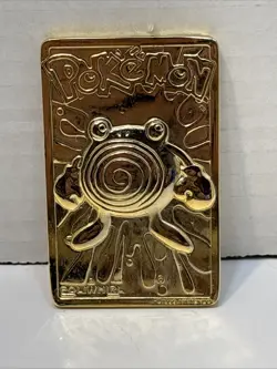 Pokemon Limited Edition 1999 Burger King Poliwhirl 23K Gold Plated Card H1 - Image 1