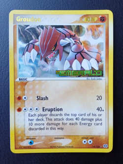 Pokemon Groudon 14/106 - EX Emerald 2005 - Reverse Holo Rare - LP - Image 1