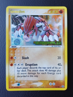 Pokemon Groudon 14/106 - EX Emerald 2005 - Reverse Holo Rare - LP - Image 2