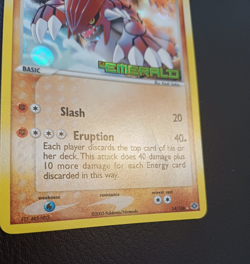 Pokemon Groudon 14/106 - EX Emerald 2005 - Reverse Holo Rare - LP - Image 4