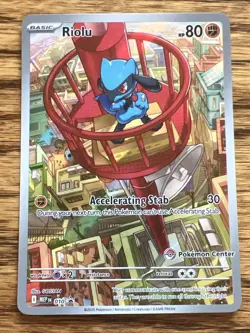 Pokemon TCG Riolu Black Star Promo 010 Mega Evolutions Pokemon Center Exclusive - Image 1