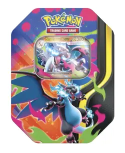 SEALED Mega Charizard X ex Tin Pokemon TCG Mega Evolution Phantasmal Flames - Image 1