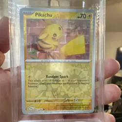 Pokemon Pikachu 051/162 Temporal Forces Reverse Holo MBA 9 English 2024 TCG - Image 3