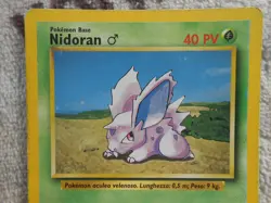 NIDORAN ♂ 40 PV 55/102 - SET DE BASE WIZARDS - POKEMON - TRES BON ETAT - ITALIEN - Image 2