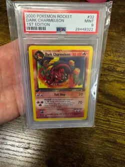 DARK CHARMELEON 2000 Pokemon 1st Edition Team Rocket PSA 9 MINT 32/82 Non Holo - Image 1