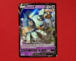 Pokemon TCG Golurk V 070/203 SWSH07: Evolving Skies Ultra Rare NM - Image 1