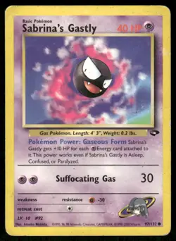 Pokemon Tcg Sabrina's Gastly #97 Pokemon Gym Challenge HP - Image 1