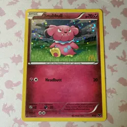 Pokemon TCG - SNUBBULL - 8/12 - HOLO - PROMO - MCDONALD'S COLLECTION (2014) - MP - Image 1