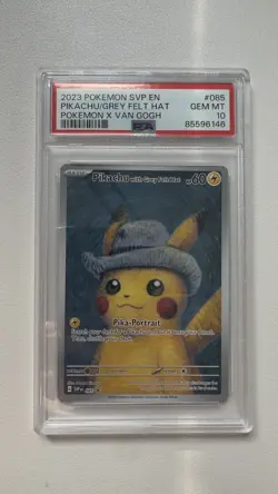 PSA 10 Pikachu with Grey Felt Hat Van Gogh Promo 085 Pokemon SVP GEM MINT - Image 2