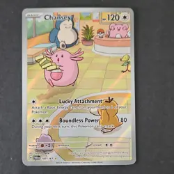 Pokemon Chansey Illustration Rare 187/167 Twilight Masquerade Holo 120 HP 80 - Image 1