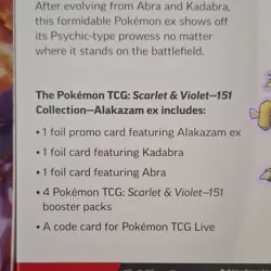 Pokemon TCG 151 Alakazam EX Box - Image 4