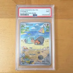 Pokemon Dwebble Illustration Rare Holo Sv: Black Bolt 129/086 English PSA 9 - Image 1