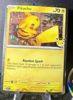 Pikachu 51/162 Stamped 2026 Pokemon Day 30th Anniversary Promo TCG W/ Coin MINT - Image 2