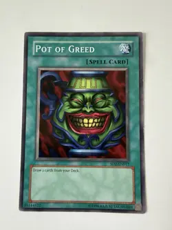 Yu-Gi-Oh! TCG Pot of Greed SD2-EN017 Zombie Madness Unlimited Edition Common LP - Image 1