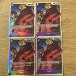 One Piece TCG Cards - (Playset) | 4x OP09-065 | Sanji | SR | English - Image 1