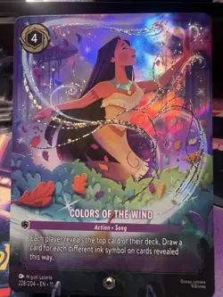 Disney Lorcana Colors of the Wind Foil Pocahontas Card 228/204 English Enchanted - Image 1