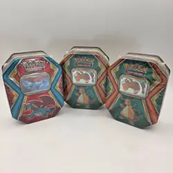 Pokemon TCG Dragonite & Salamence Dragons 2019 Tins X3 - Image 1