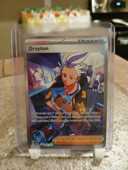 Pokemon TCG Drayton 244/191 Special Illustration Rare SIR Surging Sparks (B) - Image 1
