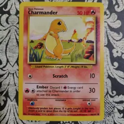Pokemon TCG Charmander Base Set 46/102 Regular NEAR MINT NM - Image 1