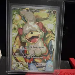 Pokemon Hisuian Growlithe 181/167 Twilight Masquerade Illustration Rare Holo 80… - Image 1