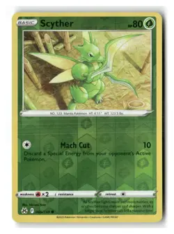 Scyther 006/159 Common Crown Zenith Pokemon Reverse Holo Near Mint - Image 1