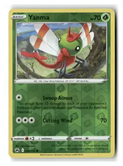 Yanma 008/159 Common Crown Zenith Pokemon Reverse Holo Near Mint - Image 1