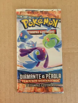 Pokemon Booster Pack Diamond and Pearl Mystery Treasures Portuguese 1x Pack - Image 1