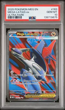 2025 POKEMON MEG EN-MEGA EVOLUTION ULTRA RARE #163 MEGA LATIAS EX PSA 10 - Image 1